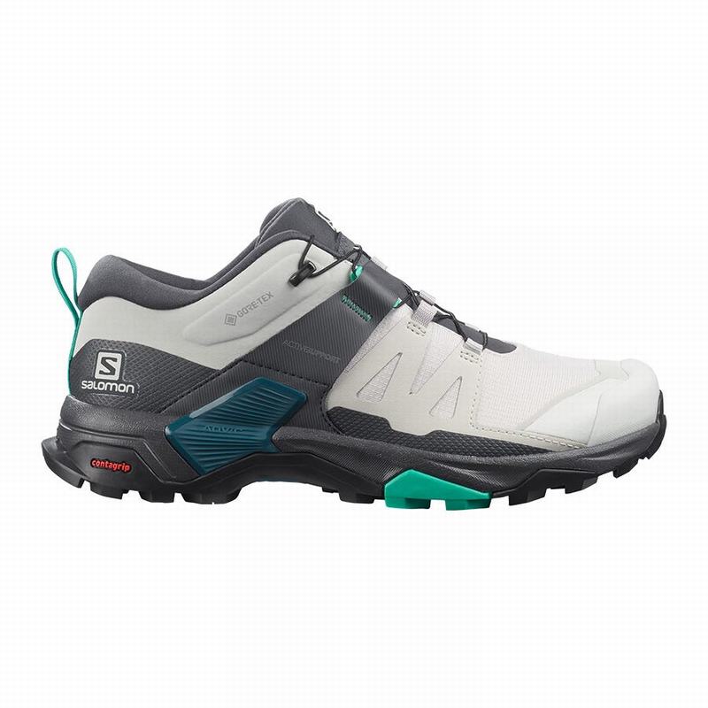 Salomon Israel X ULTRA 4 GORE-TEX - Womens Hiking Shoes - Grey/Mint (HLWG-83607)